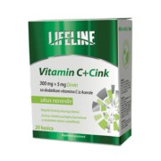 Lifeline vitamin C + cink direkt 20 kom.