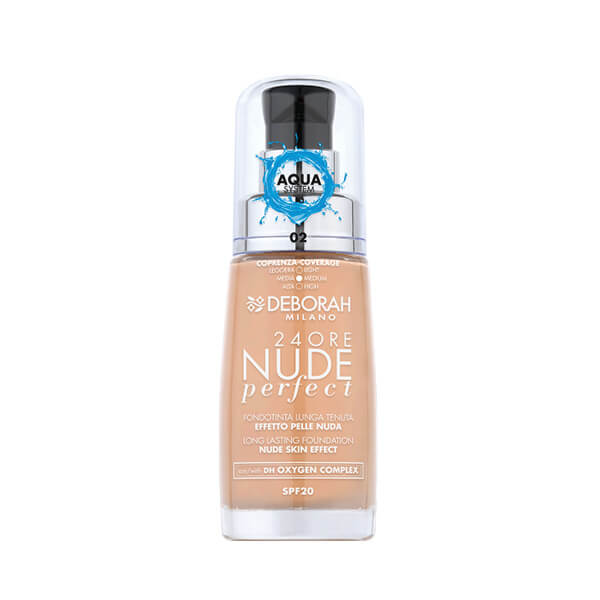 Deborah 24ore Nude Perfect tekući puder SPF20 02 beige
