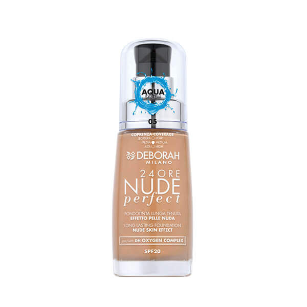 Deborah 24ore Nude Perfect tekući puder SPF20 05 amber